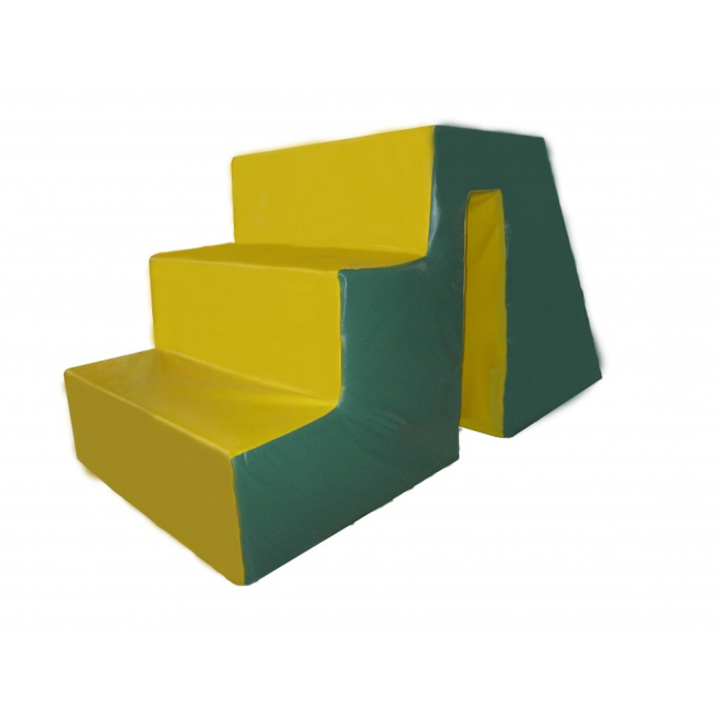 Ігрові комплекси, гойдалки, гірки - Гірка-сходи Tia-Sport 100х50х50 см жовто-зелений (sm-0015YG) (526)