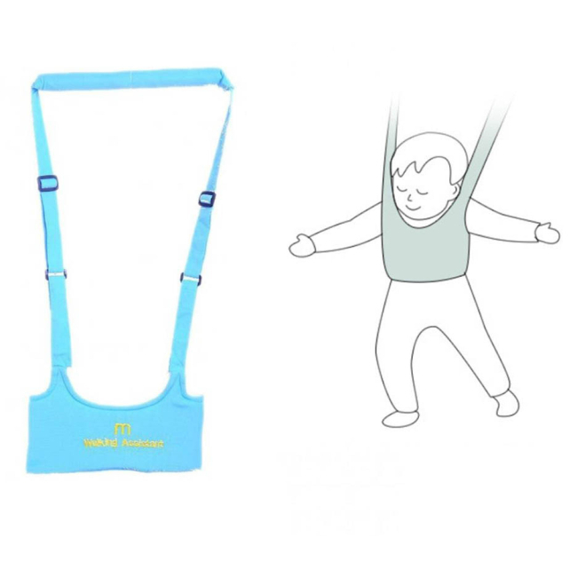 Ходунки - Дитячі віжки-ходунки Walking Assistant Moby Baby Блакитний (n-1010)