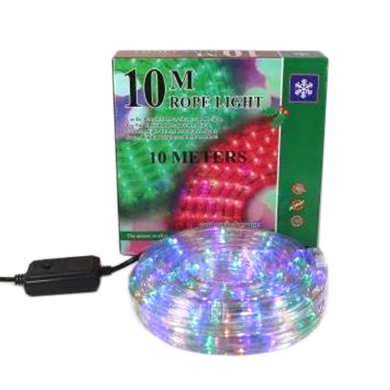 Аксесуари для свят - Гірлянда новорічна світлодіодна шланг 8м RGB HLV (4270)