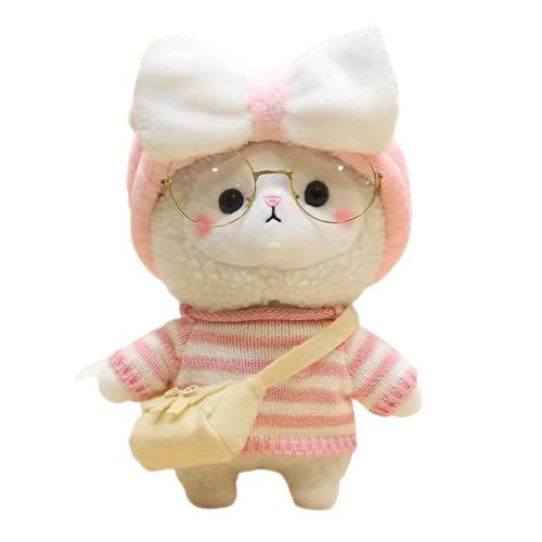 Мягкие животные - Мягкая игрушка овечка LaLafanfan 30 см Розовый (1635791596)