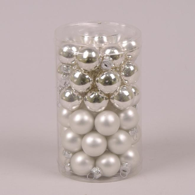 Аксесуари для свят - Кульки скляні Flora D-2,5 см. 48 шт(44518) (MR35661)