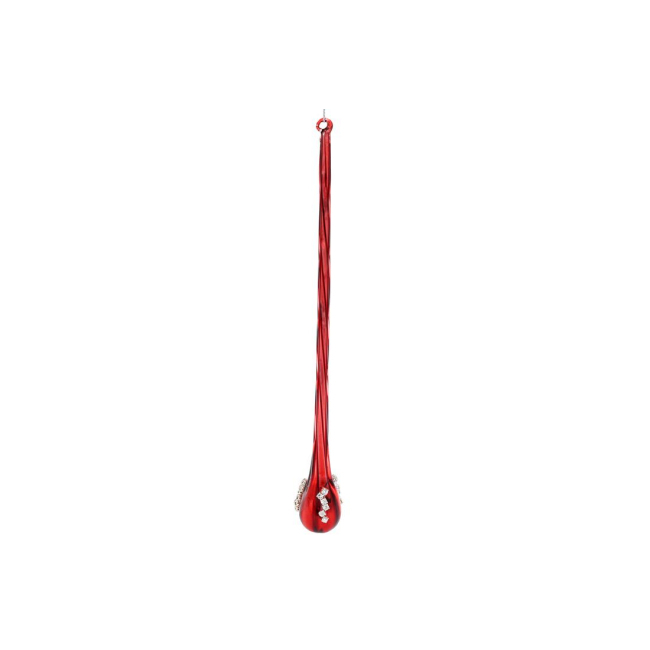 Аксессуары для праздников - Елочное украшение BonaDi Сосулька 25 см Красный (118-437) (MR63048)