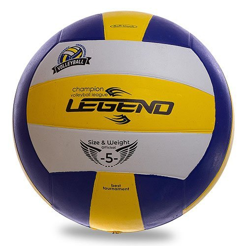 Спортивные активные игры - Мяч волейбольный VB-1899 Legend Бело-сине-желтый (57430027) (4153692889)