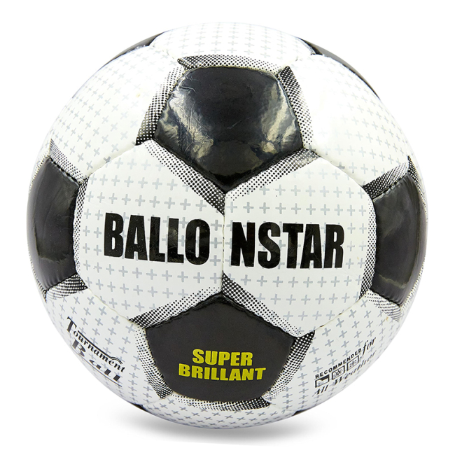Спортивні активні ігри - М'яч футбольний Super Brillant FB-0167 Ballonstar №5 Біло-чорний (57566078) (2240253567)