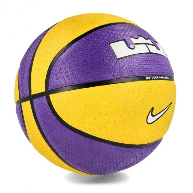 Спортивні активні ігри - М'яч баскетбольний Nike PLAYGROUND 2.0 8P L JAMES DEFLATED COURT PURPLE/AMARILLO/BLACK/WHITE size 7 (N.100.4372.575.07)