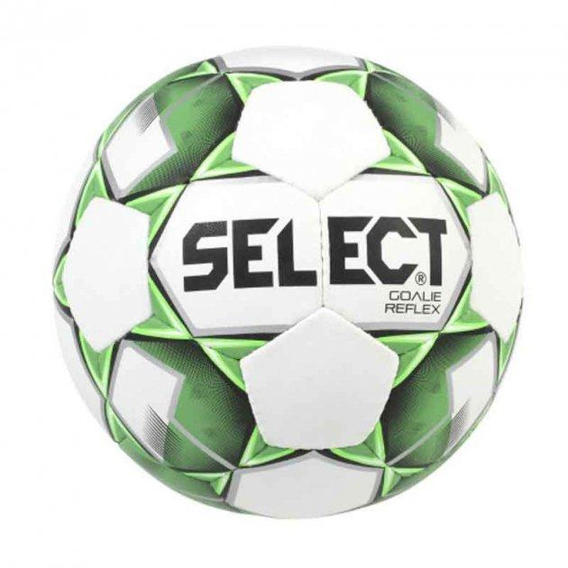 Спортивные активные игры - Мяч футбольный Select Goalie Reflex Extra бело-зеленый Уни 5 265522-105 5