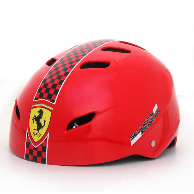 Защитное снаряжение - Шлем регулируемый для роликов, скейтов, FERRARI FAH50 разм. М Красный (FAH50RM)