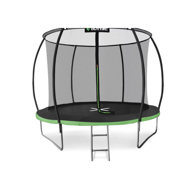 Игровые комплексы, качели, горки - Батут Outtec Premium 10ft (312cm) черно-зеленый с внутренней сеткой (3216)