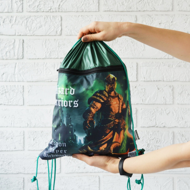 Рюкзаки та сумки - Рюкзак-сумка для одягу та взуття 4Profi "Wizard Warriors" 43х33 Зелений 46259 (000003464)