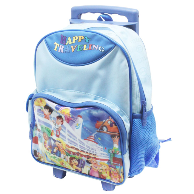 Рюкзаки и сумки - Детский рюкзак Happy Travelin голубой MiC (2634) 36х26х12 см (188600)