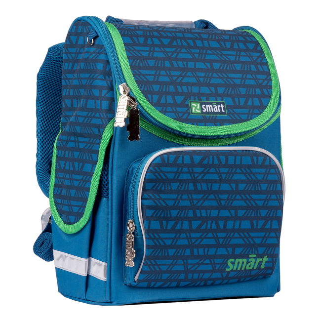 Рюкзаки и сумки - Рюкзак школьный каркасный SMART PG-11 Megapolis Синий (556343)