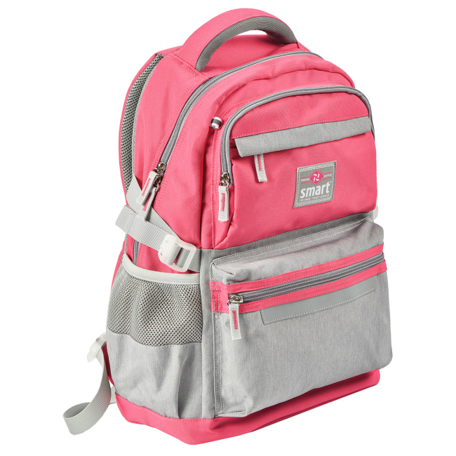 Рюкзаки и сумки - Рюкзак молодежный SMART TN-05 Rider Серый / Розовый (558547)