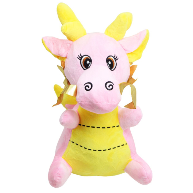 М'які тварини - М'яка іграшка Дракончик рожевий 35 см MIC (M16285) (222079)