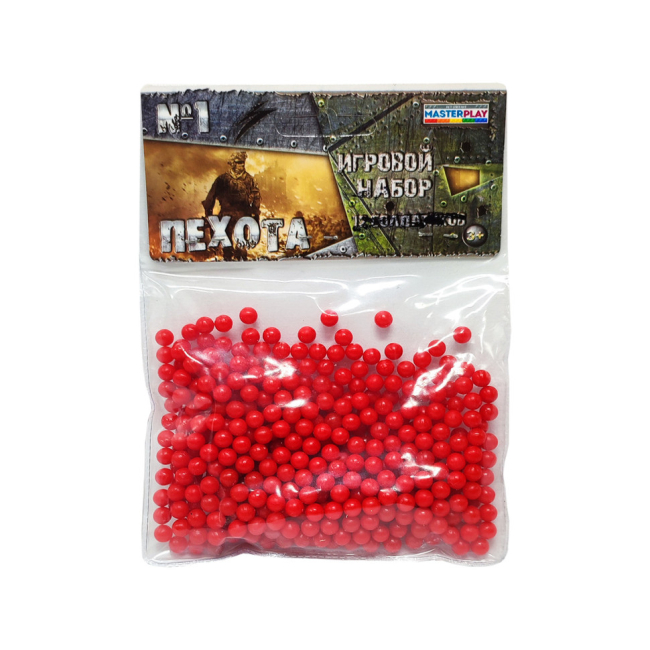 Боеприпасы - Пластиковые пульки шарики для детского оружия Colorplast 1-153 6 мм 500 шт Красный (13308s57676)