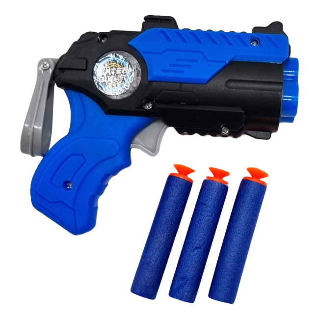 Стрілецька зброя - Дитяча іграшка Бластер Bambi 721 3 поролонових снаряда (54368)