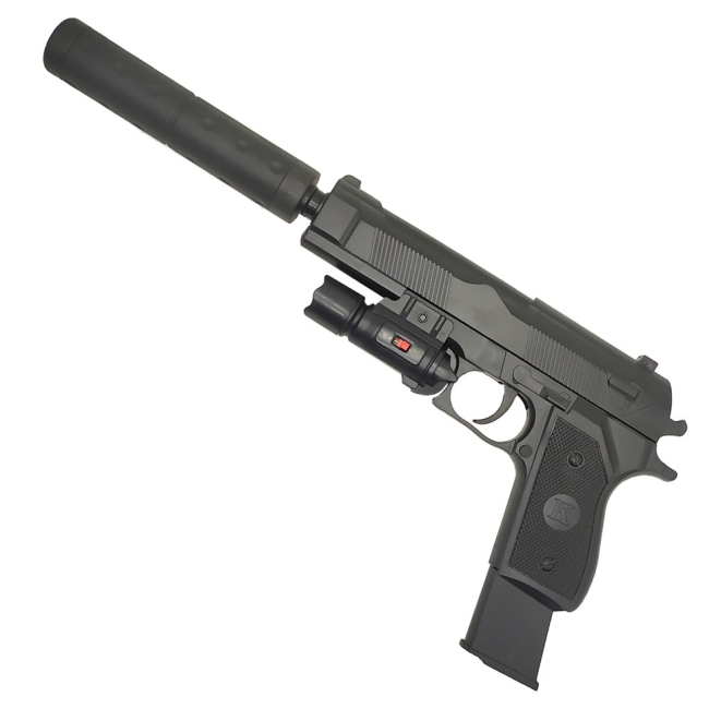 Стрілецька зброя - Дитячий іграшковий пістолет Bambi K2012-D на кульках (63202)