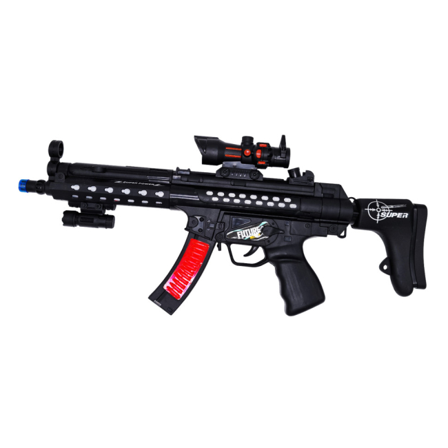 Стрілецька зброя - Дитячий іграшковий Автомат Bambi 878 підсвічування дула та корпусу звук (62702)