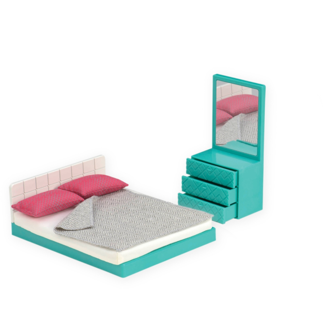 Меблі та будиночки - Набір для ляльок Lori Меблі для спальні (LO37013Z)