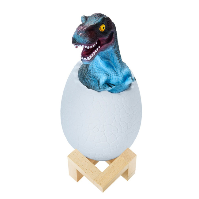 Нічники, проектори - Настільний 3D світильник RIAS "Динозаврик у яйці" акумуляторний з пультом (3_02531)