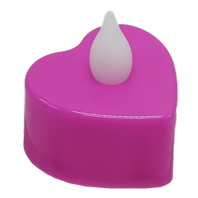 Ночники, проекторы - Декоративная свеча "Сердце" Bambi CX-19 LED 3см Фиолетовый (63660s76491)