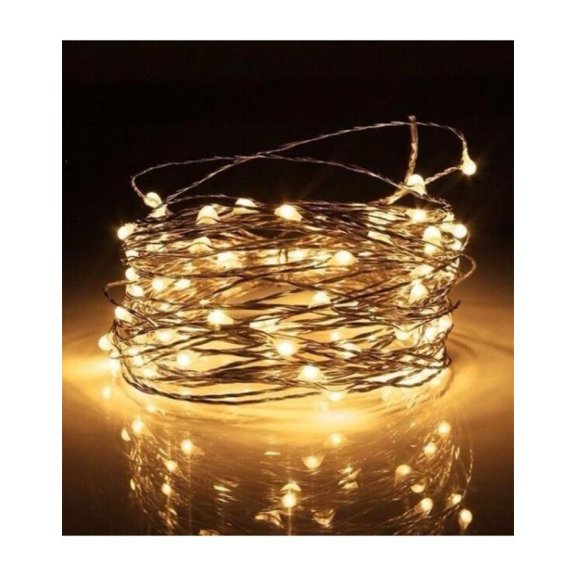 Светодиодная гирлянда нить на батарейках Led Капли росы на 100 ...