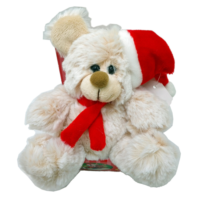 Мягкие животные - Мягкая игрушка "Мишка Санта" Bambi MC1571 13 см Белый (37004s46236)