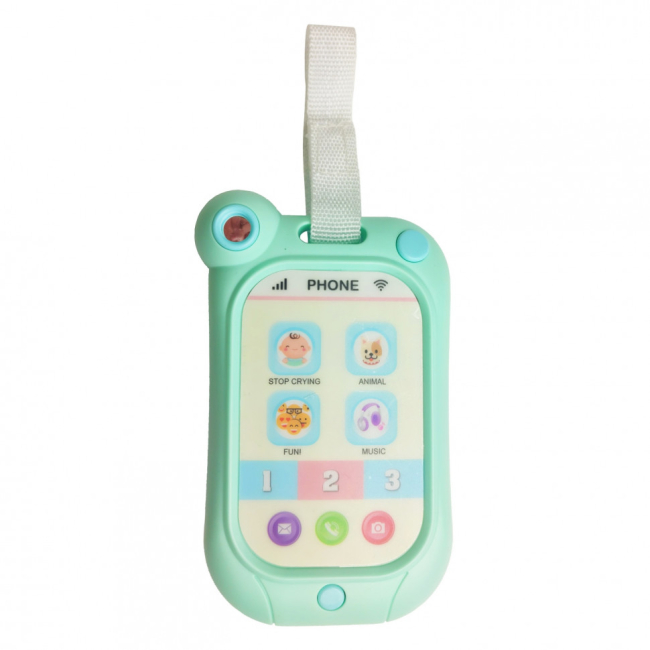 Навчальні іграшки - Дитячий телефон Metr + G-A081 інтерактивний Бірюзовий (26069s30299)