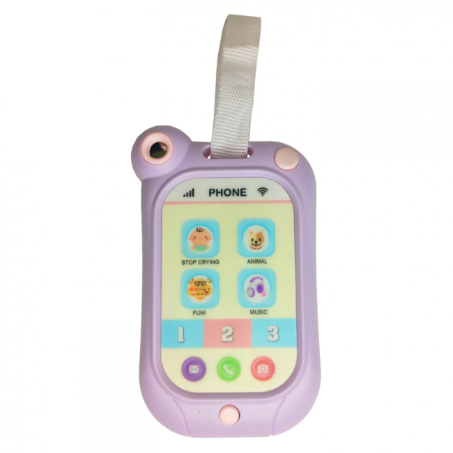 Навчальні іграшки - Дитячий телефон Metr + G-A081 інтерактивний Фіолетовий (26069s30301)