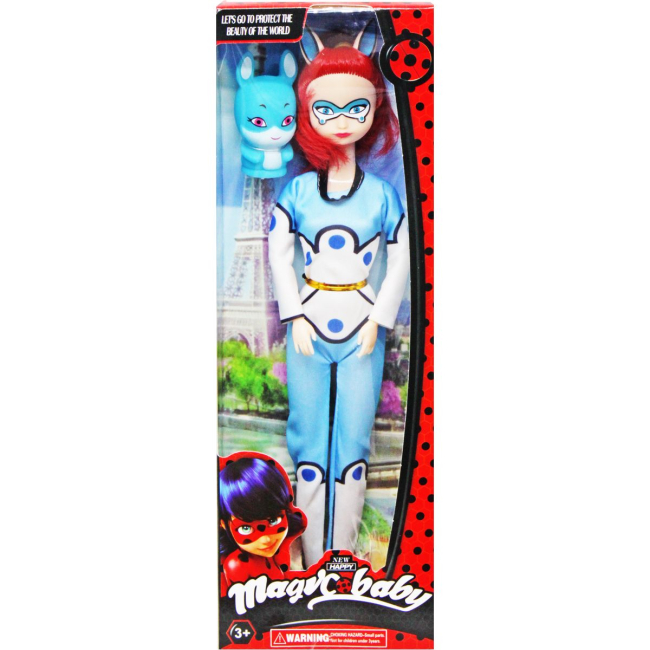 Ляльки - Лялька Леді Баг Ріна Руж у блакитному + фігурка MIC (604B) (213162)