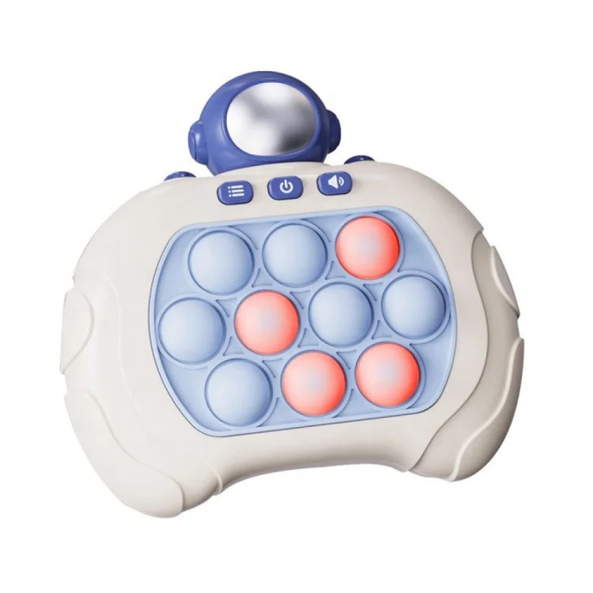Антистрес іграшки - Електронний Поп Іт Про Інтерактивний Дитячий 4 Режима + Підсвічування Pop It SV Toys Космонавт Синій (639)