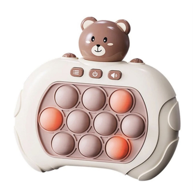 Антистрес іграшки - Електронний Поп Іт Портативний 4 Режима та Підсвічування Іграшка Антистрес Pop It Pro SV Toys Ведмедик (640)