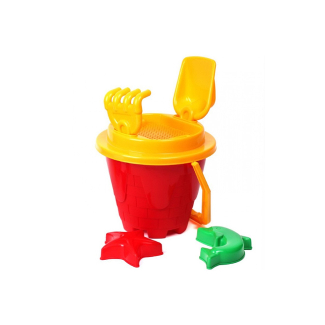 Набори для пісочниці - Іграшка "Набір Замок" ТехноК 2278TXK для ігор з піском Червоний (45900s55953)