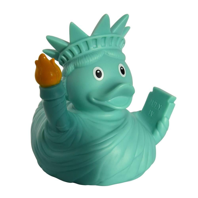 Іграшки для ванни - Каченя гумове LiLaLu FunnyDucks Статуя Свободи L1991