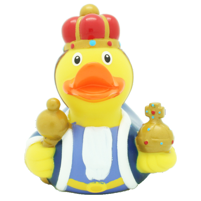 Іграшки для ванни - Каченя гумове LiLaLu FunnyDucks Король L1840