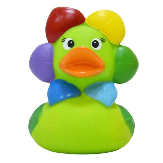 Игрушки для ванны - Уточка резиновая LiLaLu FunnyDucks Цветик-семицветик L1857