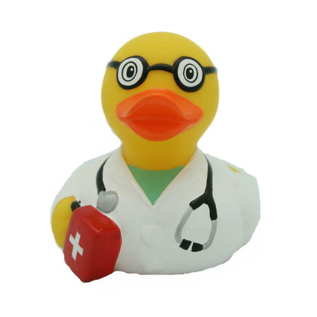 Іграшки для ванни - Каченя гумове LiLaLu FunnyDucks Лікар L1859