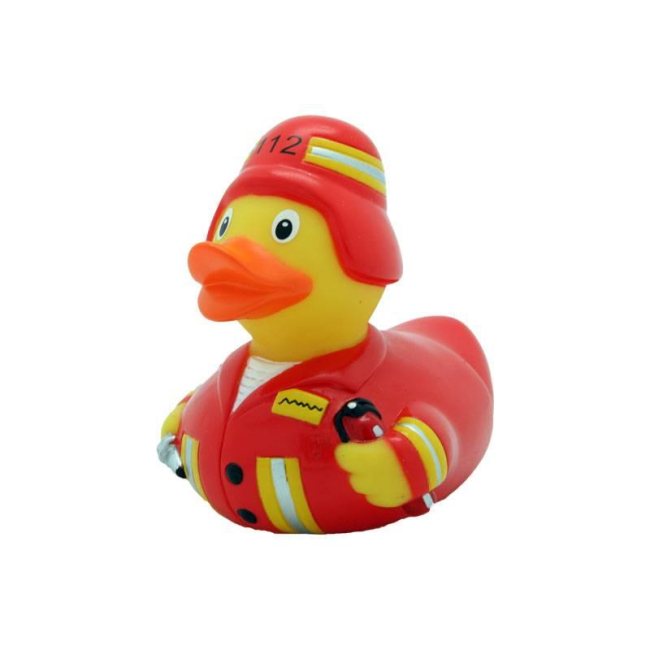 Іграшки для ванни - Каченя гумове LiLaLu FunnyDucks Пожежний L1828