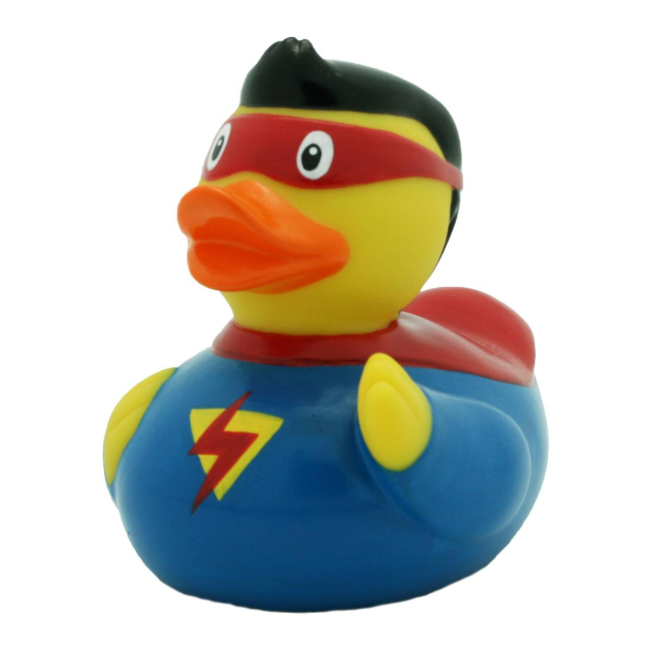 Іграшки для ванни - Каченя гумове LiLaLu FunnyDucks Супермен L1809