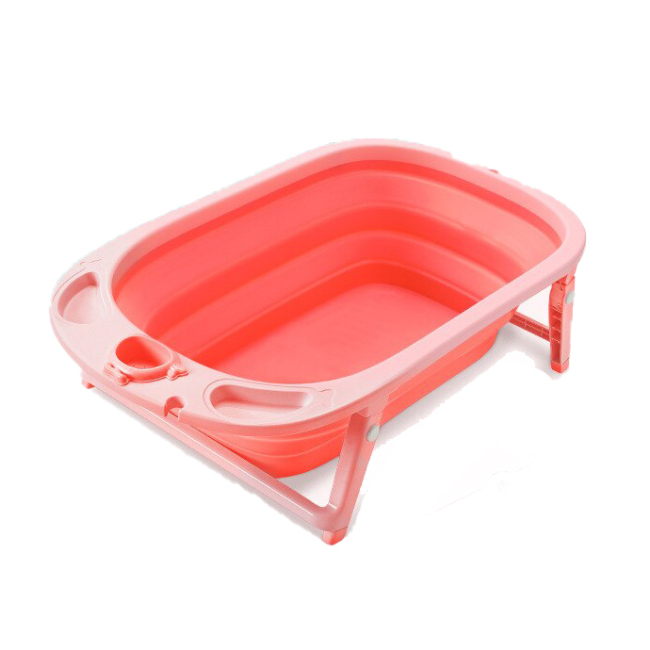 Товари для догляду - Складна ванна для купання немовлят Little Bean LB19802 Рожевий (665)