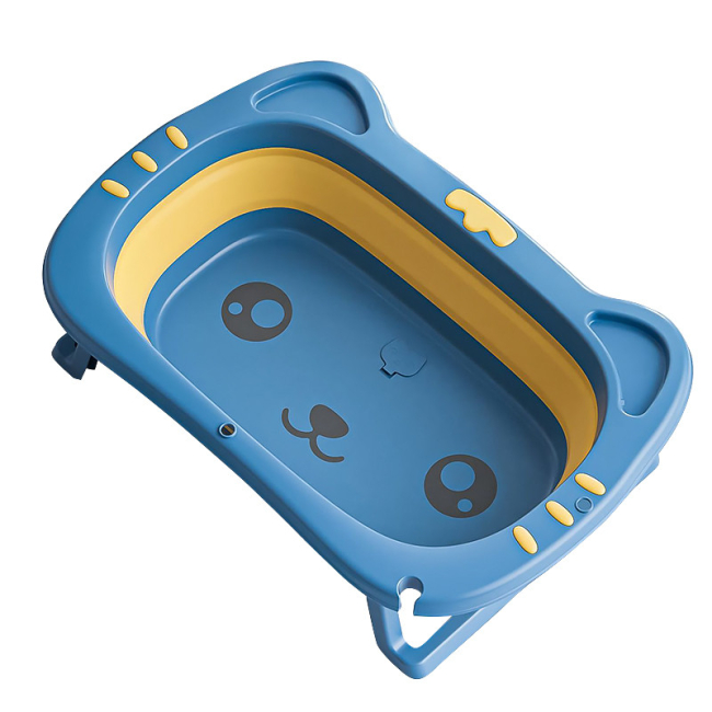 Товари для догляду - Дитяча складана ванна Bestbaby BS-8766 Котик (Blue) для немовлят (12006-66949)