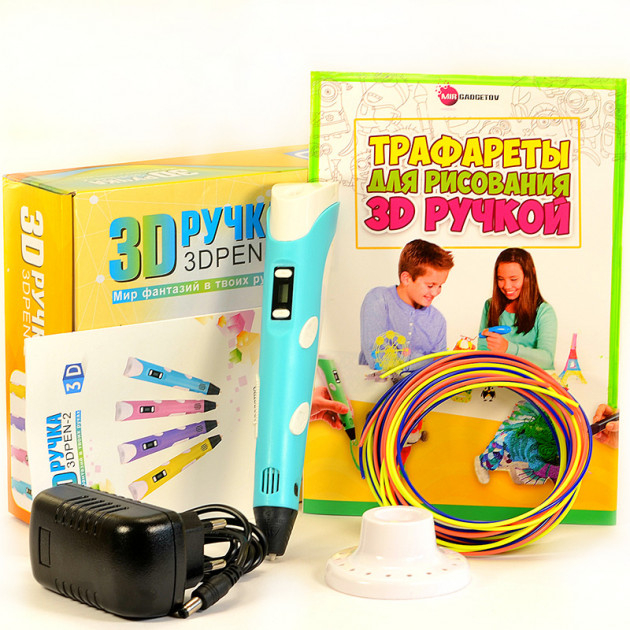 3D-ручки - 3D-ручка rx-style с эко-пластиком PLA 9 м и трафаретами (49146782)