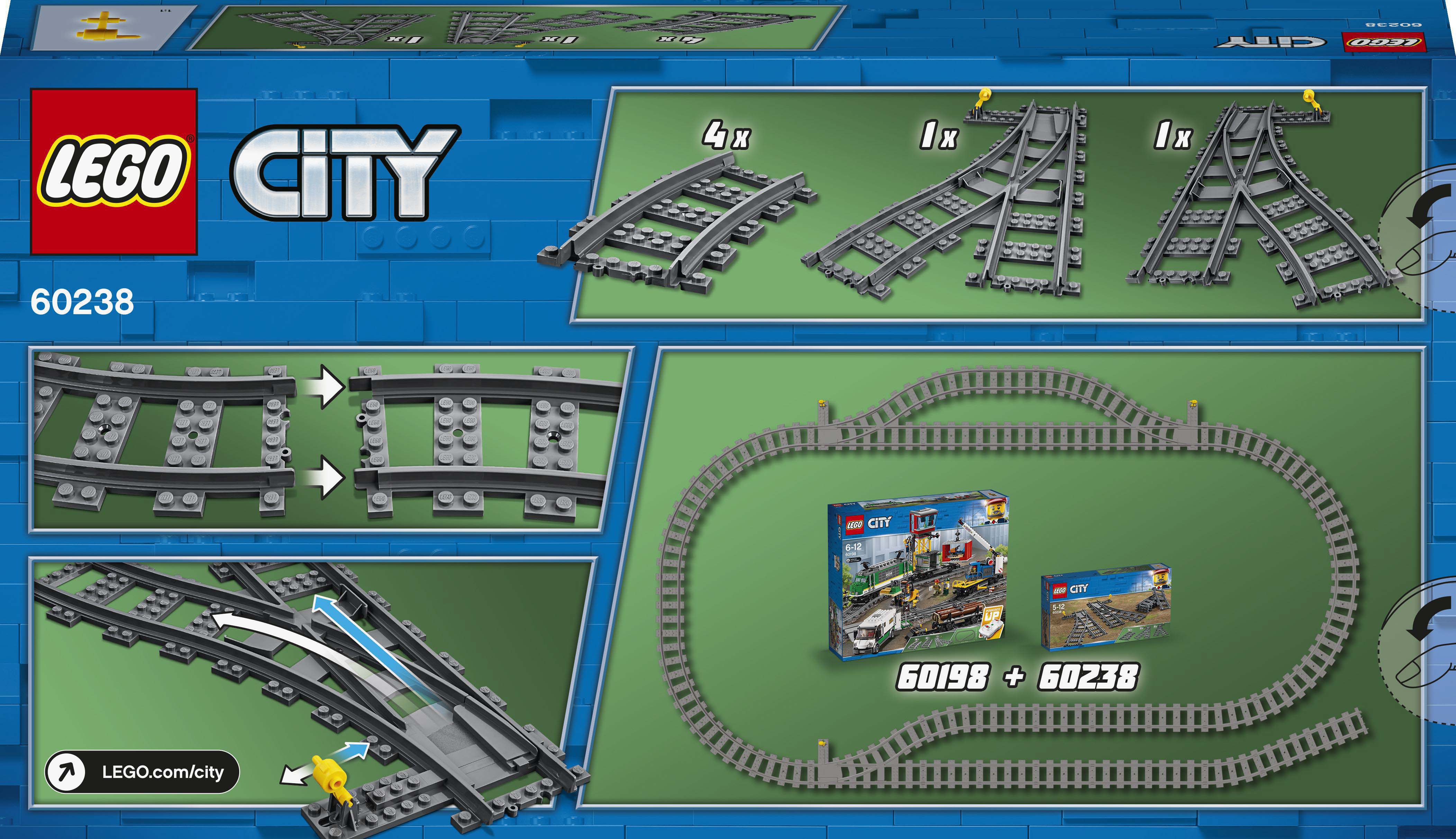 メアリーページ Конструктор LEGO City Железнодорожные стрелки (60238) купить в