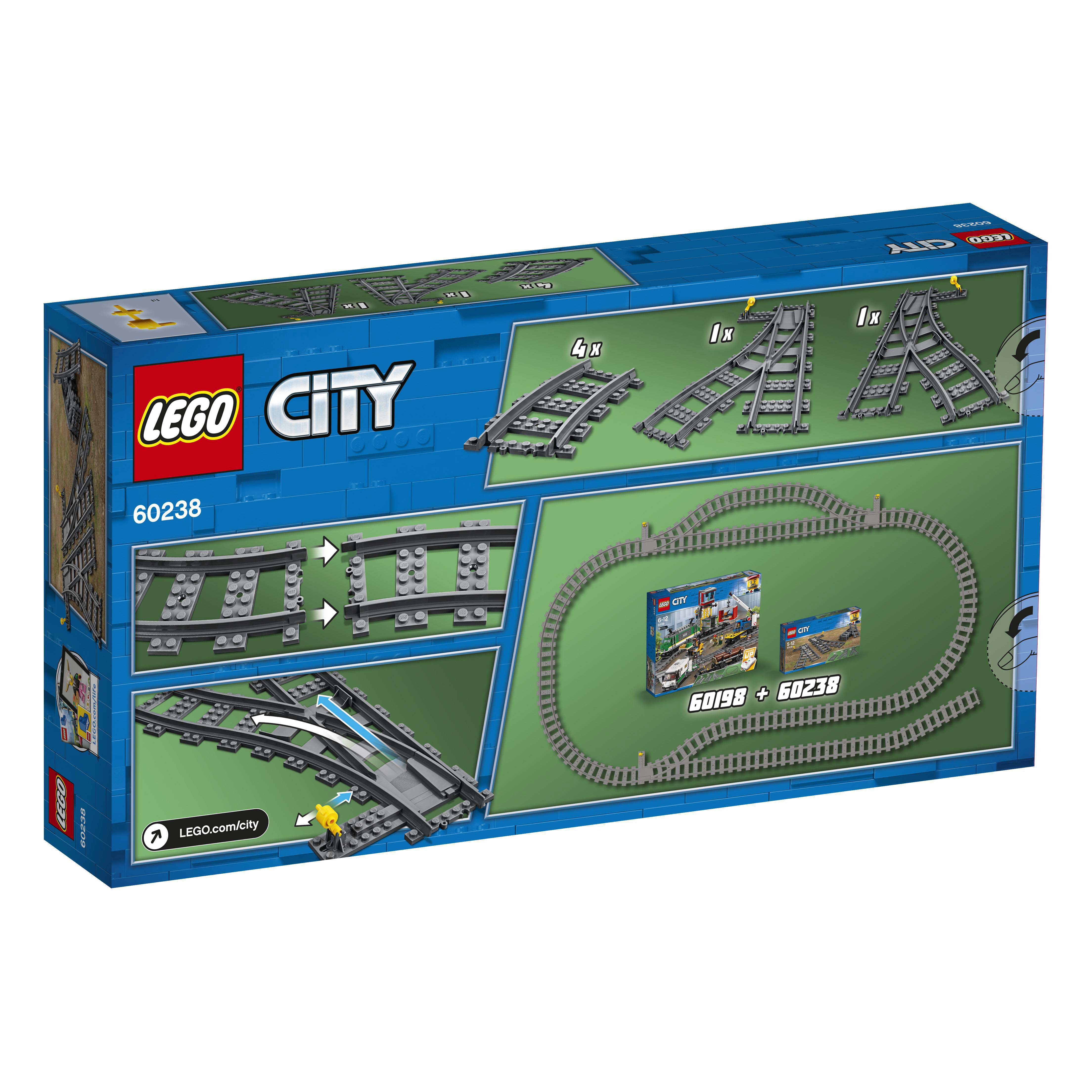 メアリーページ Конструктор LEGO City Железнодорожные стрелки (60238) купить в