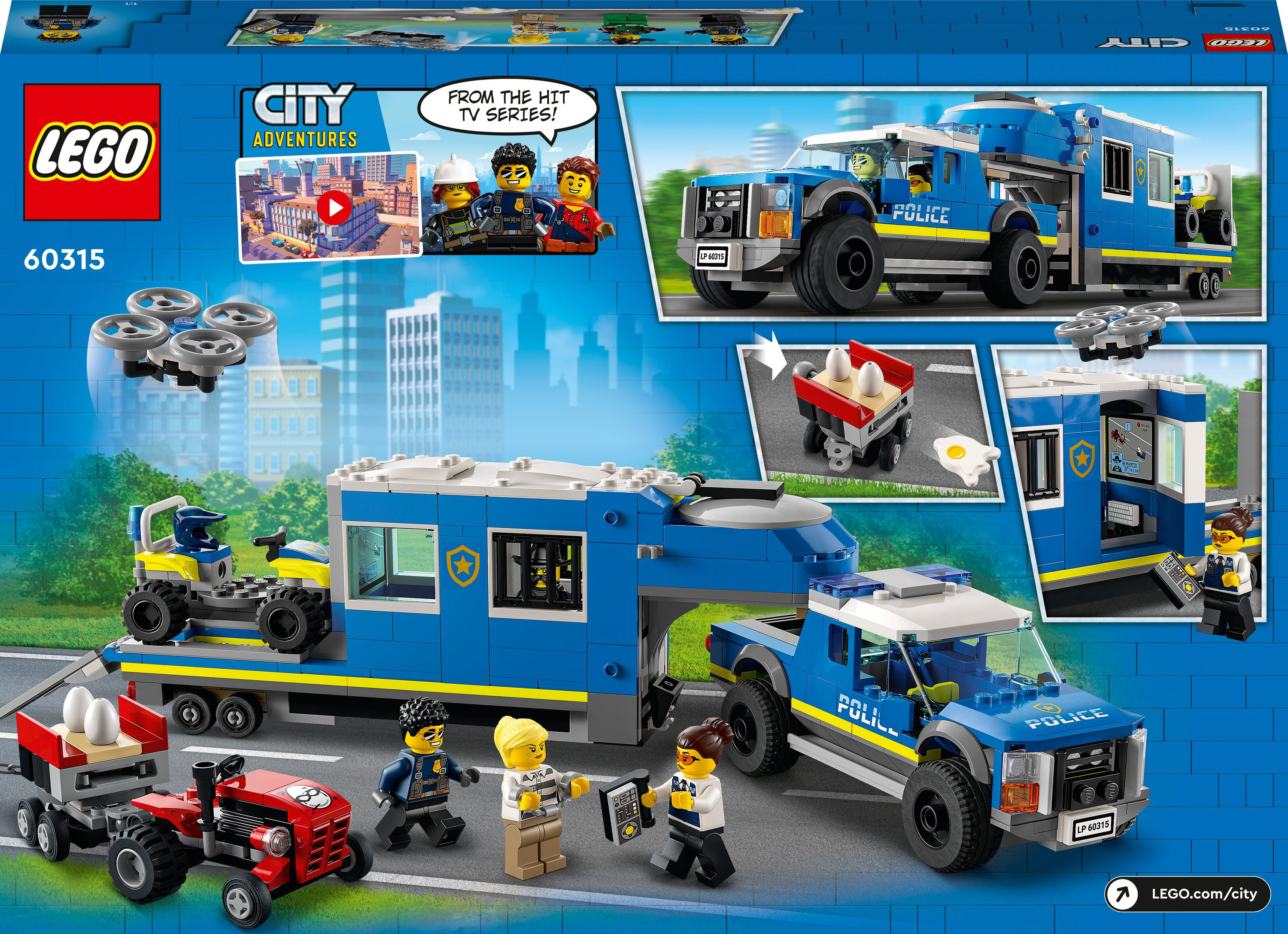 Конструктор LEGO City Полицейский грузовик с мобильным центром