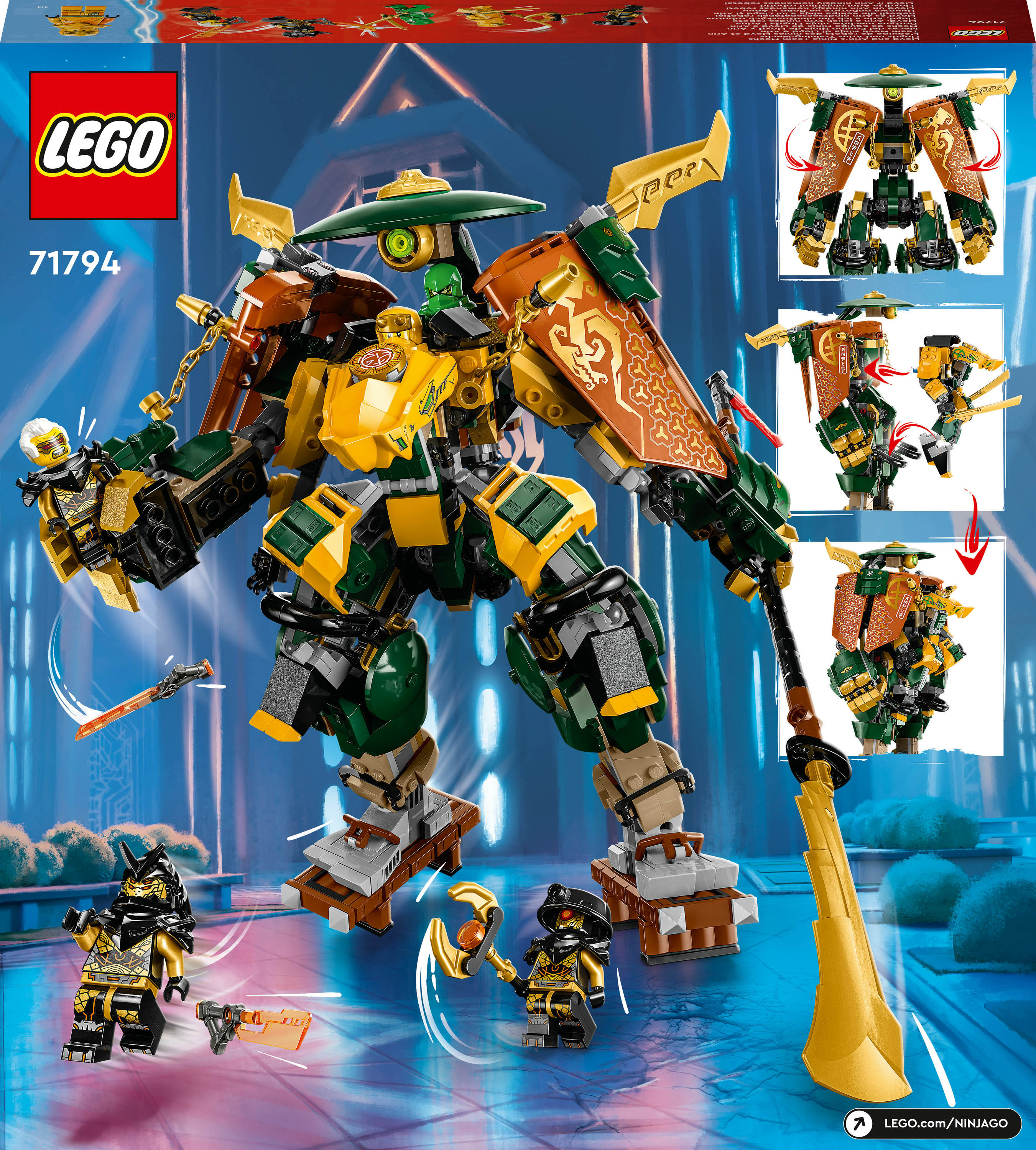 Конструктор LEGO NINJAGO Командні роботи ніндзя Ллойда й Арін