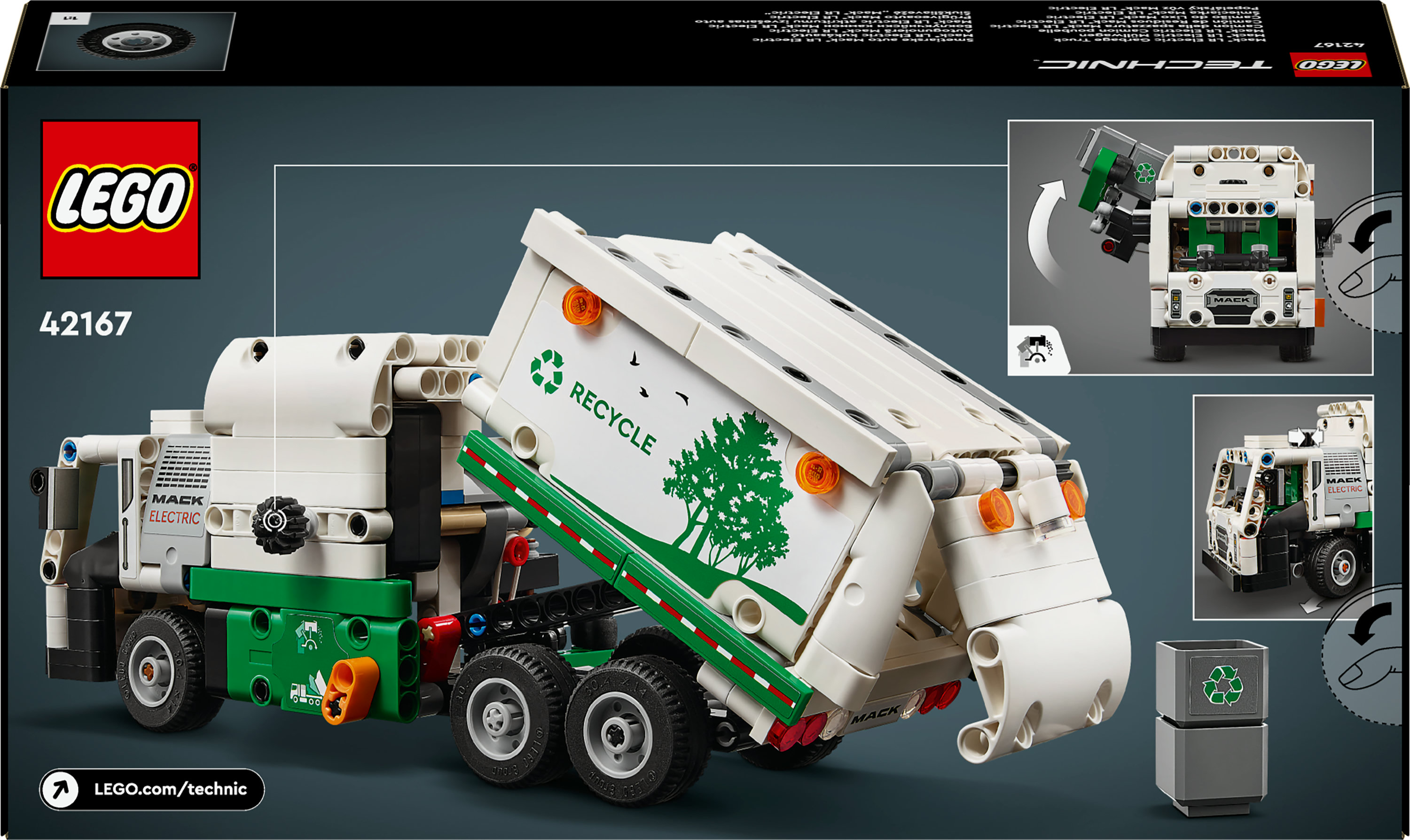 Конструктор LEGO Technic Сміттєвоз Mack® LR Electric (42167