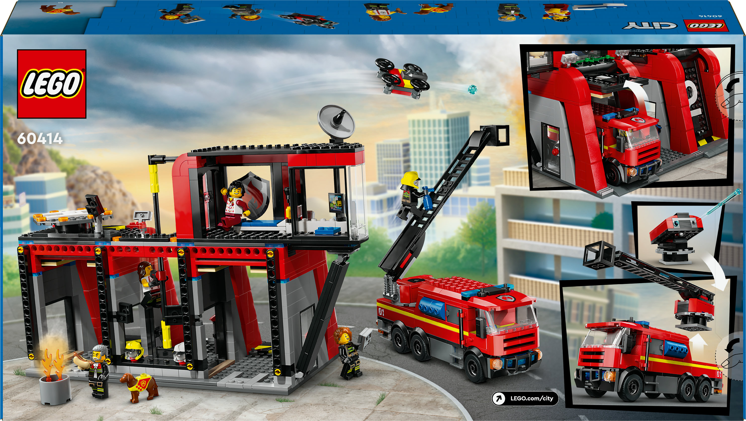 Конструктор LEGO City Пожарное депо с пожарной машиной (60414