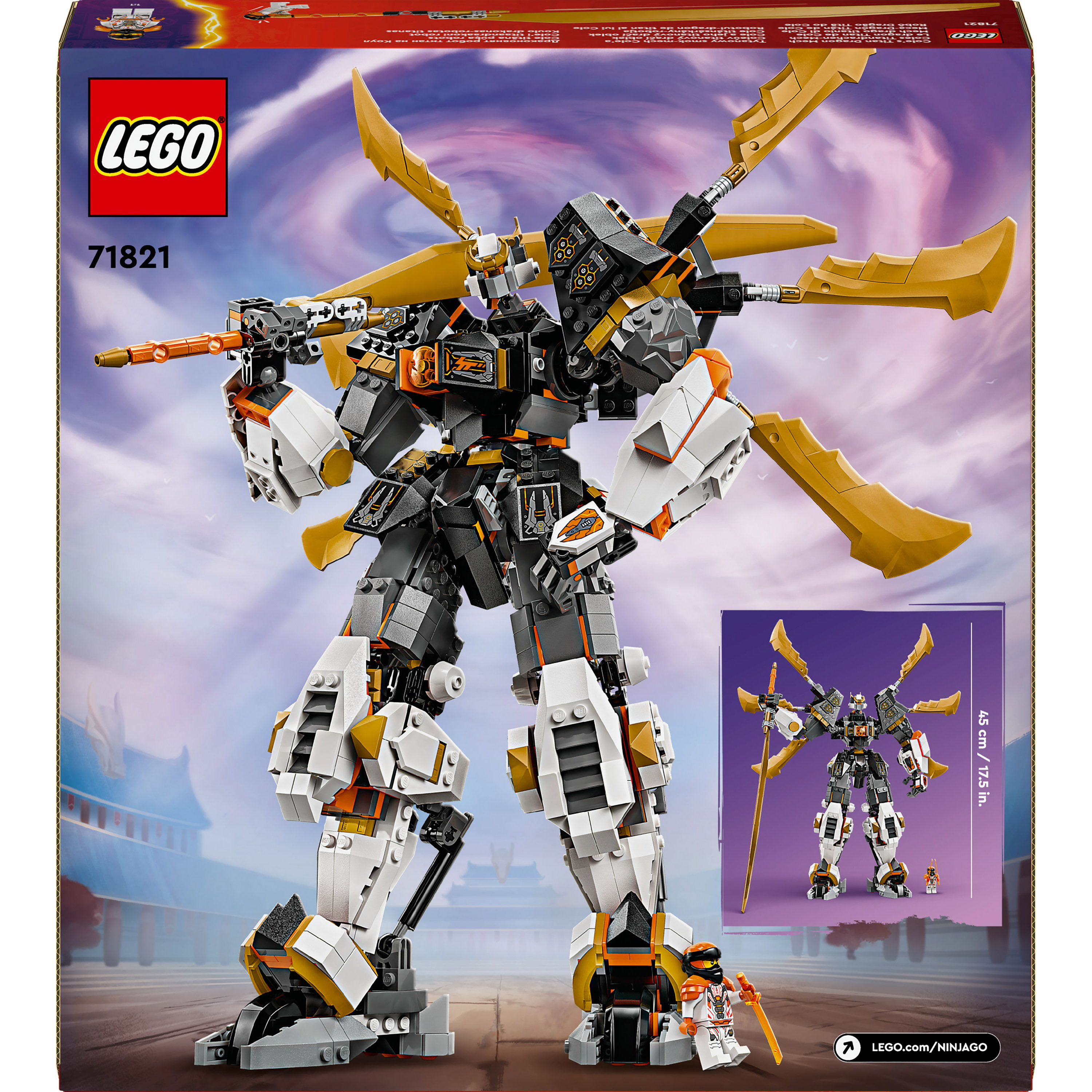 Конструктор LEGO NINJAGO Драконовый робот-титан Коула (71821