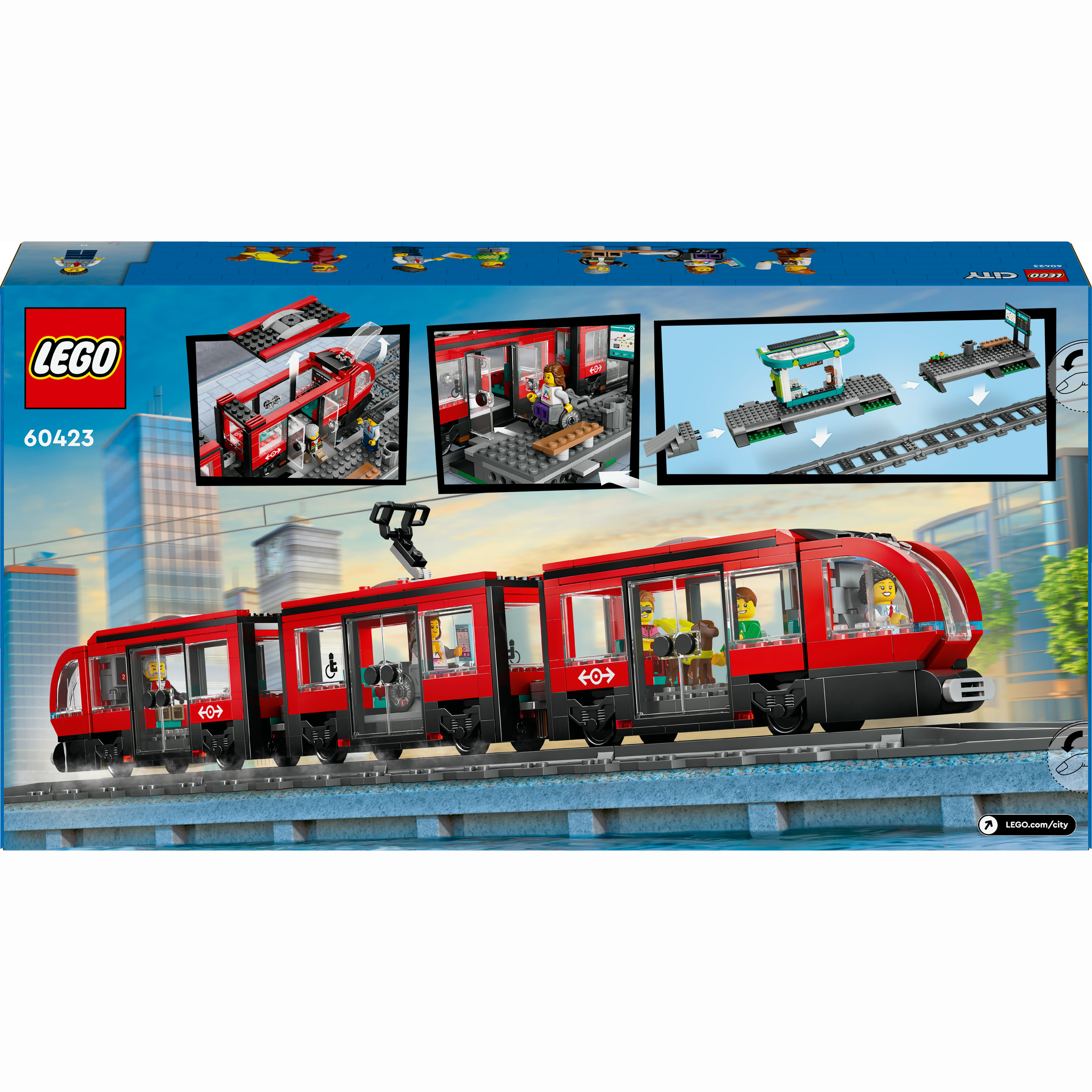 Конструктор LEGO City Трамвай и вокзал в центре города (60423