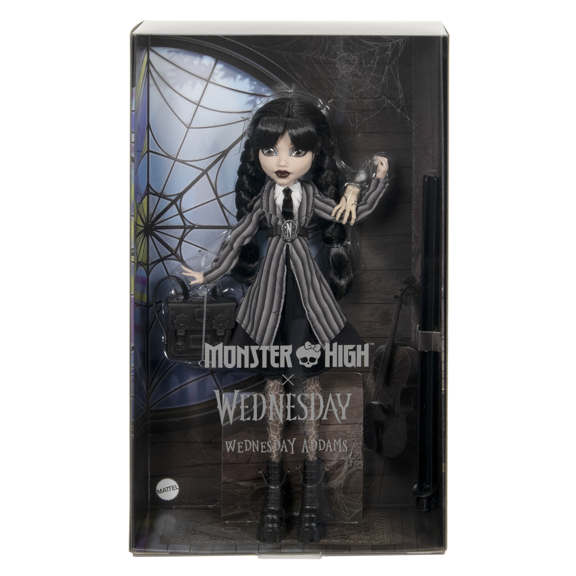 Лялька Monster High X Wednesday Венздей у шкільній формі (HXJ04